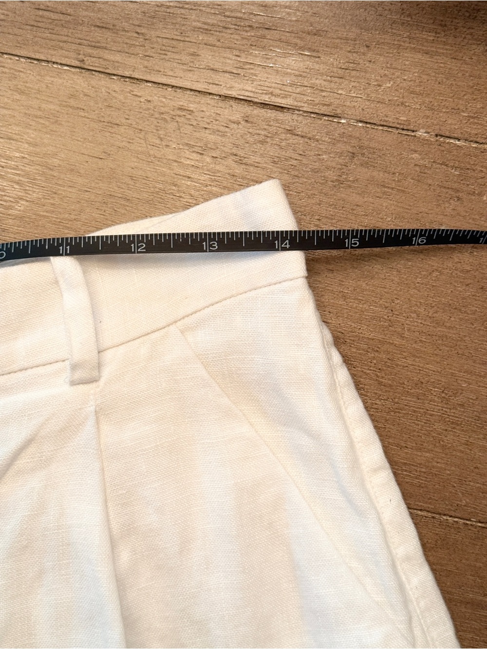& Other Stories Linen Tailored Shorts White Size 6 - Picture 6 of 8